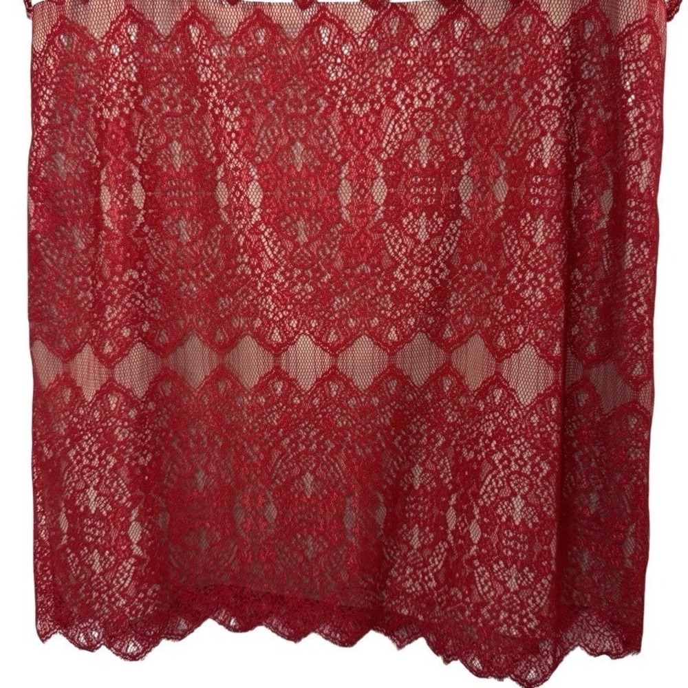 Kensie Red Lace Dress Romantic Feminine Cocktail Party Wedding Formal Size XL - Picture 5 of 10
